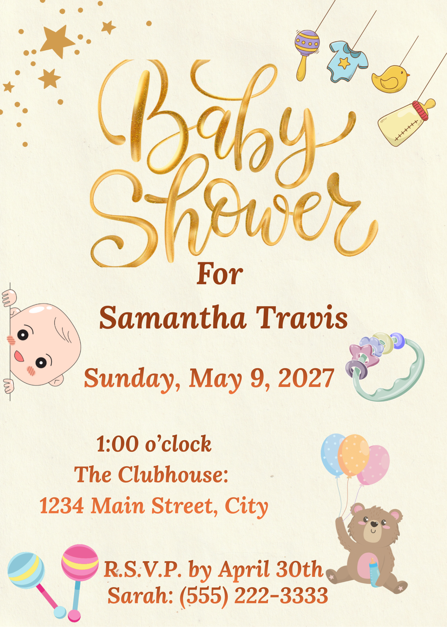 Baby Shower Invitation - Printable